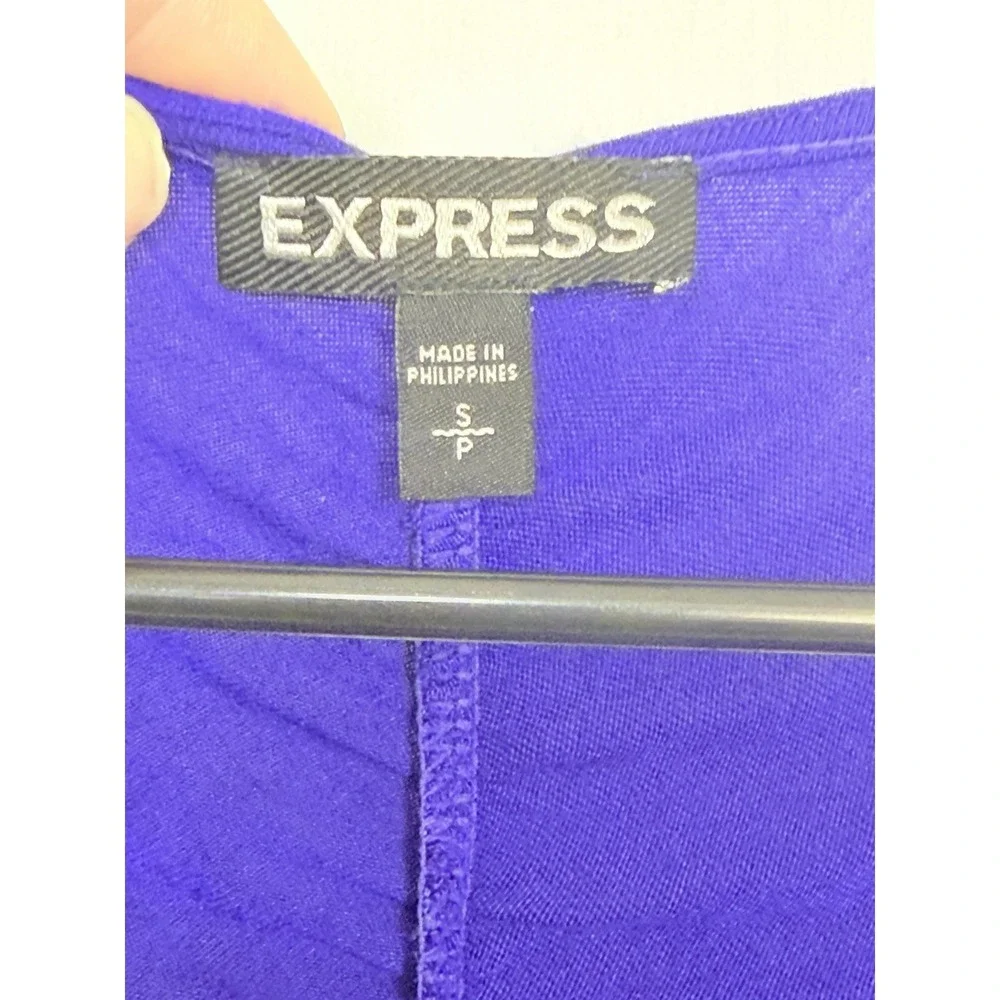 Express Purple Ruched Longline Blouse Top Womens Small Y2K Going Out - Picture 6 of 10